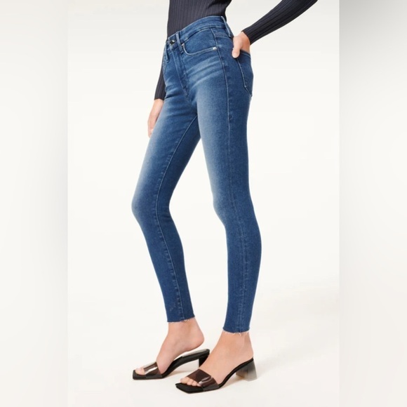 Good American GOOD WAIST SKINNY‎ JEANS blue867 - Picture 15 of 16